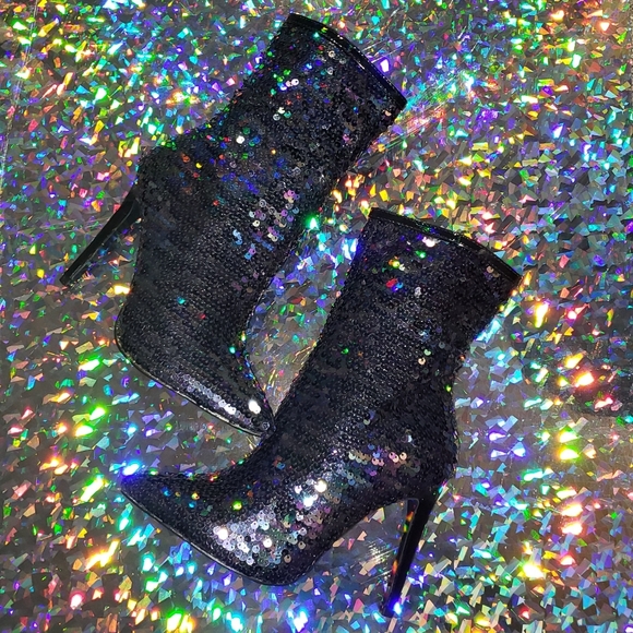 Multicolor Sequin Booties - Picture 4 of 4